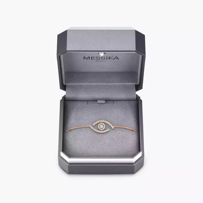 Lucky Eye Pavé Pink Gold Diamond Bracelet