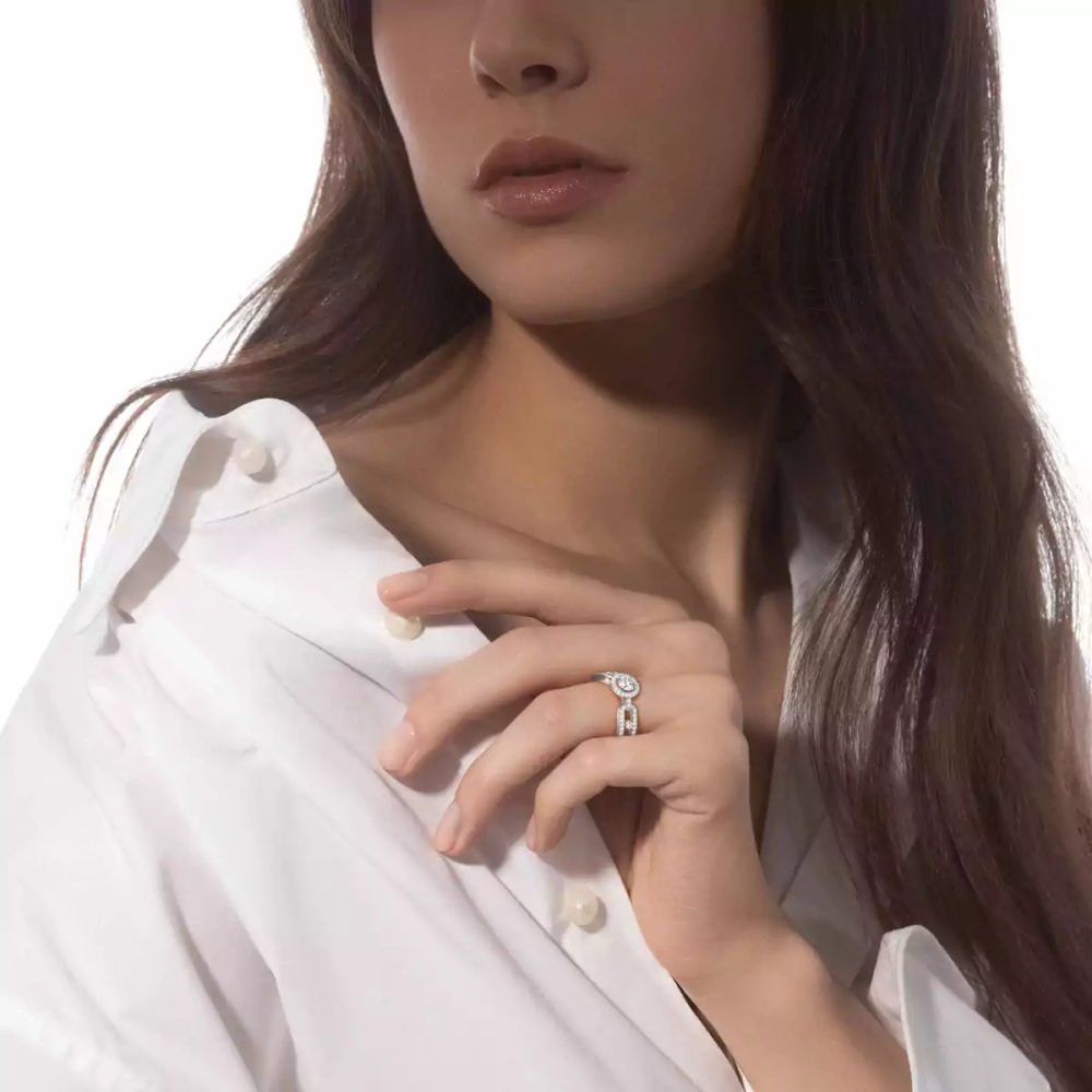 Move Link Solitär 0,30 kt Ring Diamant Weißgold