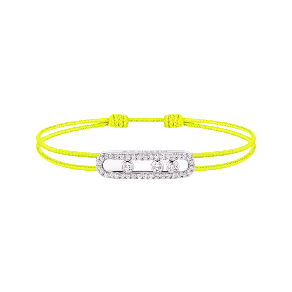 Messika Care(s) yellow cord pavé bracelet