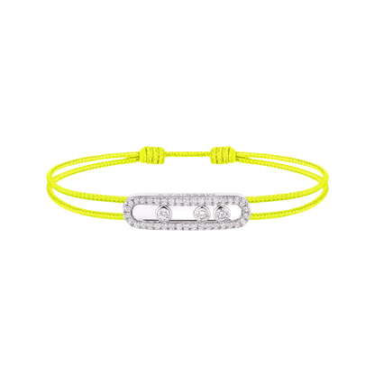 Messika Care(s) yellow cord pavé bracelet