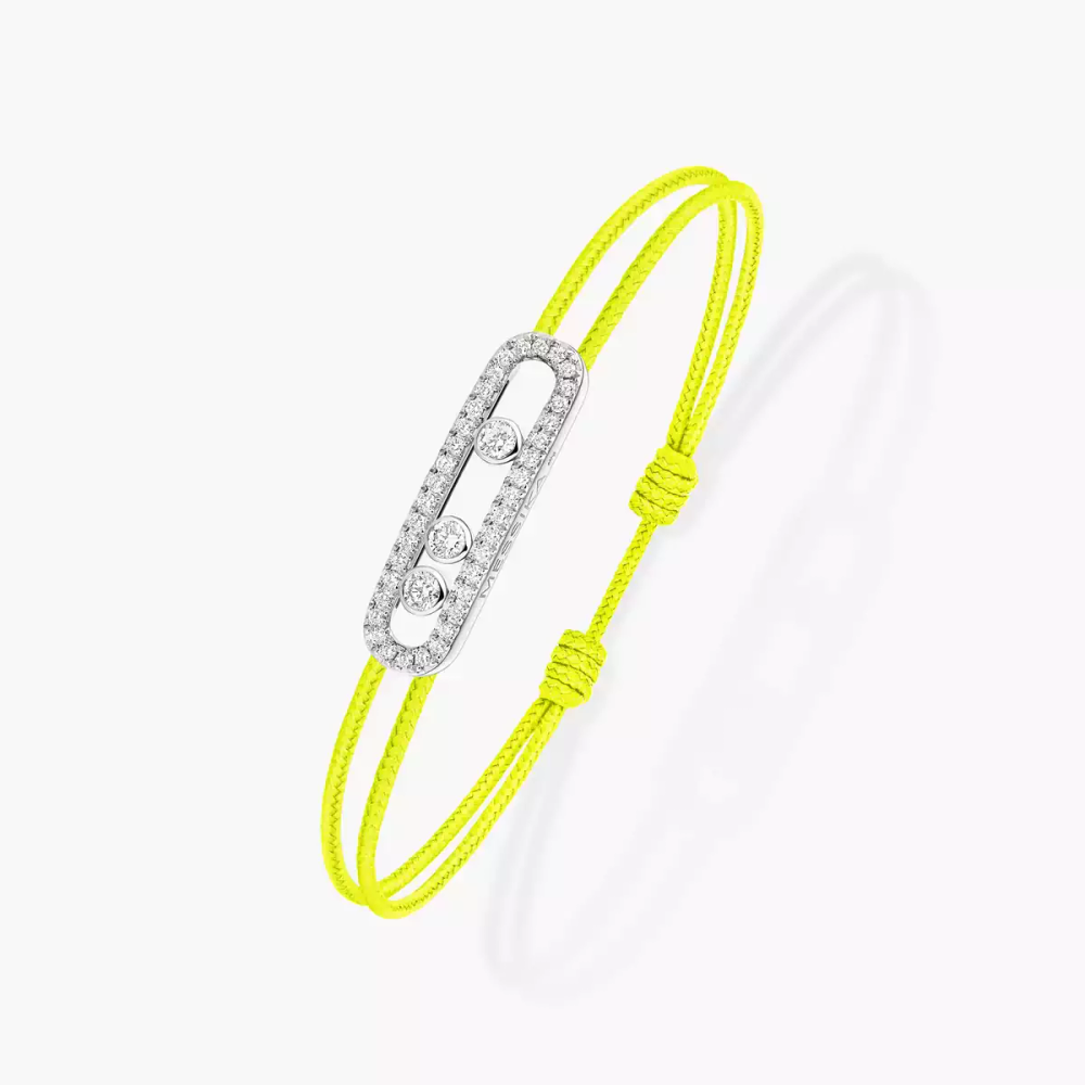 Messika Care(s) yellow cord pavé bracelet