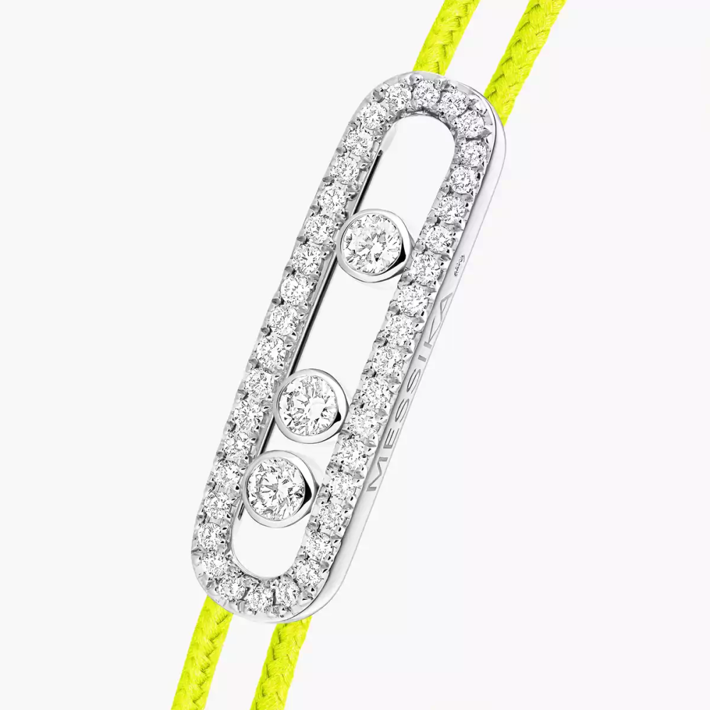 Messika Care(s) yellow cord pavé bracelet