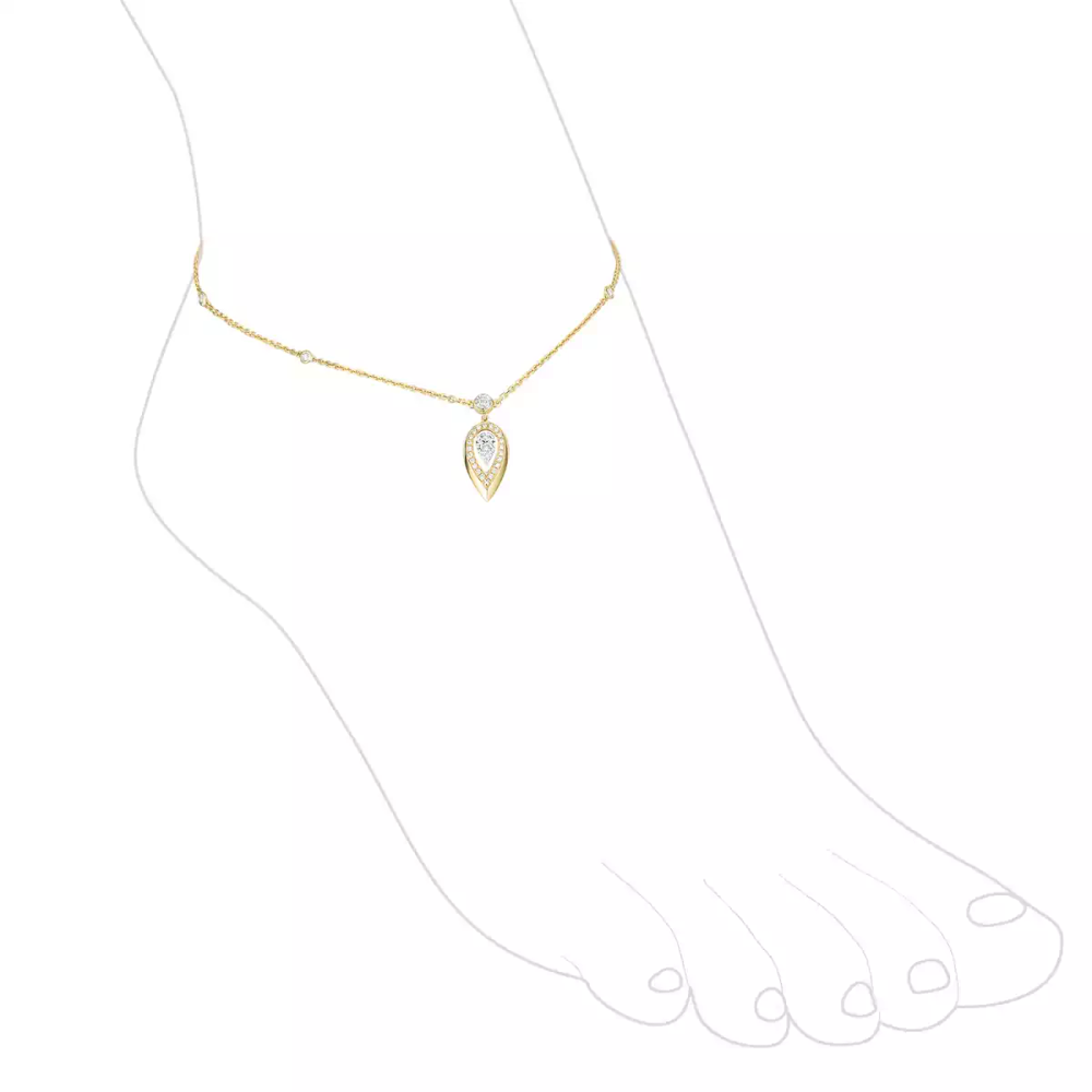 Fiery ankle bracelet