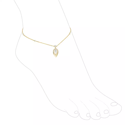 Fiery ankle bracelet