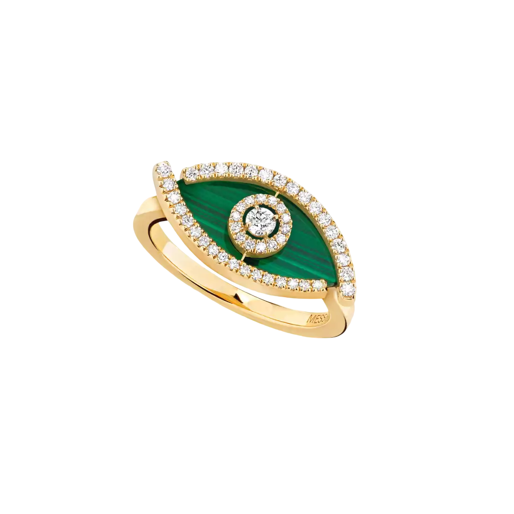 Lucky Eye malachite ring