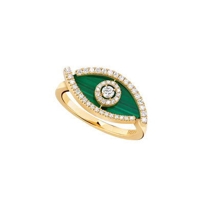Lucky Eye malachite ring