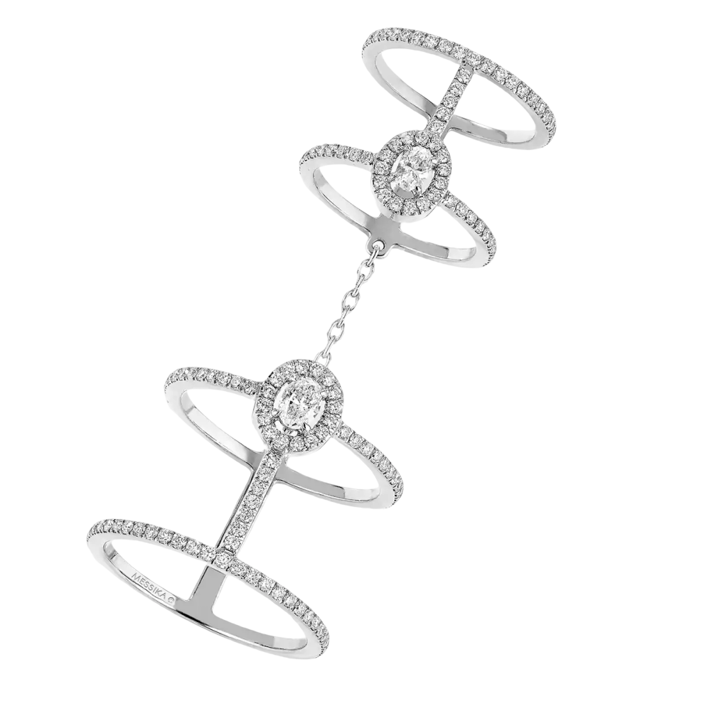 Glam'Azone double pavé ring