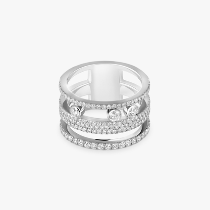 Move Romane LM Pavé White Gold Diamond Ring