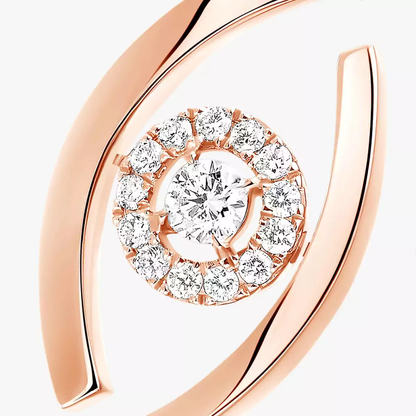 Lucky Eye Pink Gold Diamond Ring