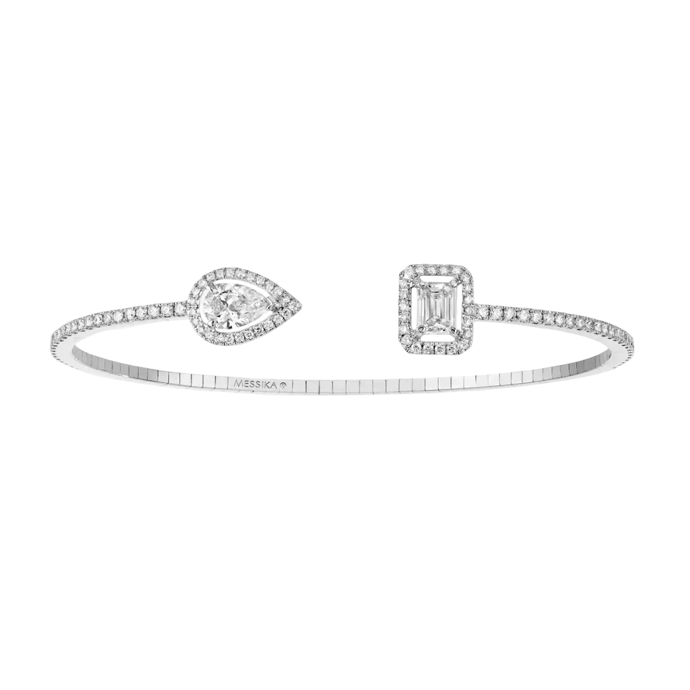 Bracelet skinny My Twin 0,40ct x2 Armband Diamant Weißgold