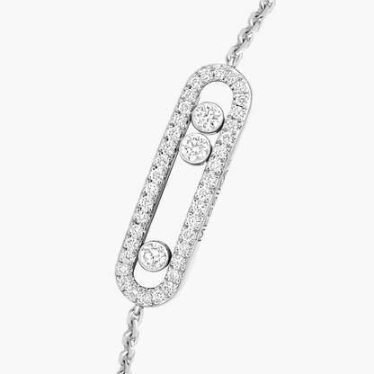 Move Classique Armband mit Diamanten ausgefasst, kleines Modell