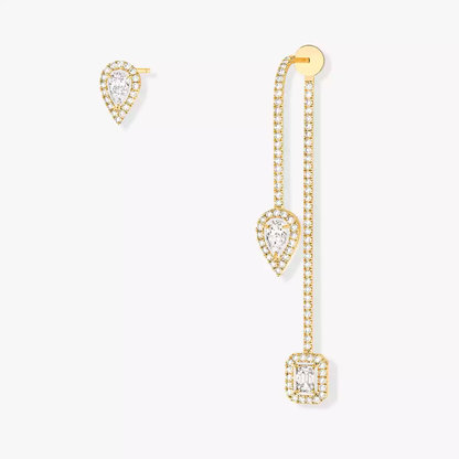 Mit Diamanten ausgefasster My Twin Ohrhänger und Ohrstecker 3 x 0,10 Karat