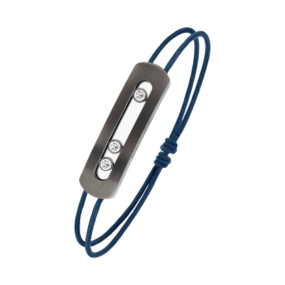 Move Titanium Graphite Cord Graphite Titanium Diamond Bracelet