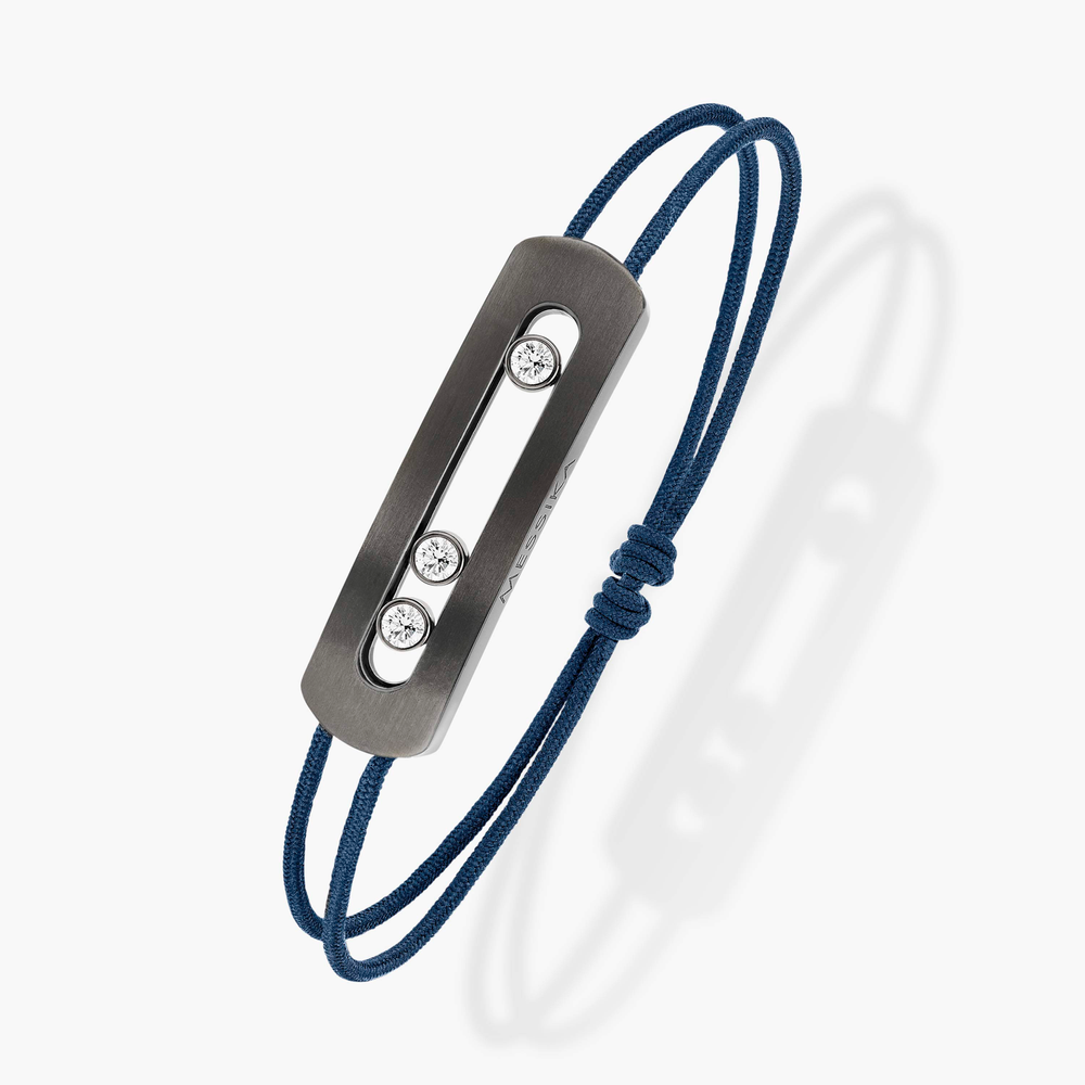 Move Titanium anthracite cord bracelet, medium model