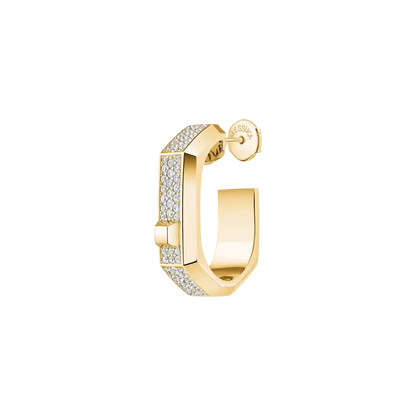 Moderniste single pavé earring, medium model