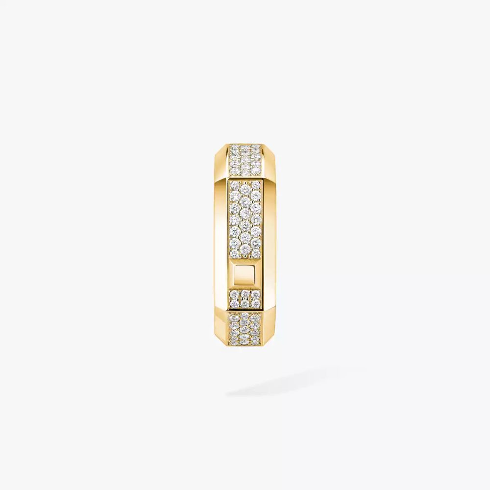 Moderniste single pavé earring, medium model