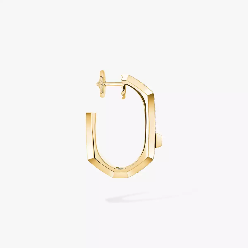 Moderniste single pavé earring, medium model