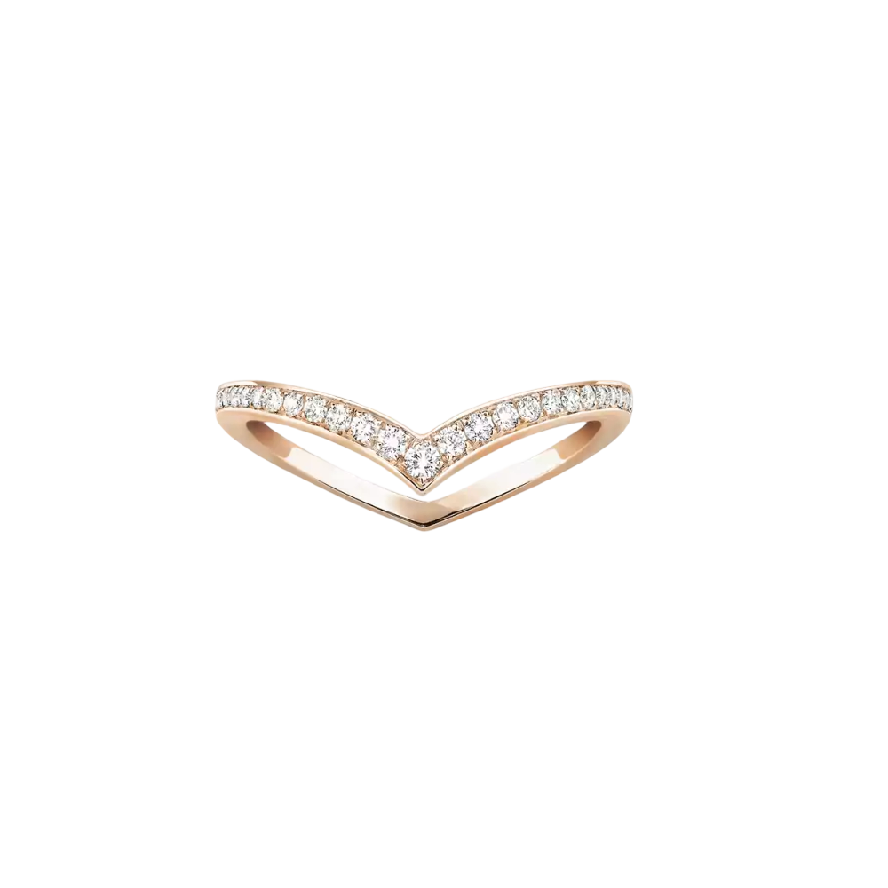 Fiery pavé wedding ring