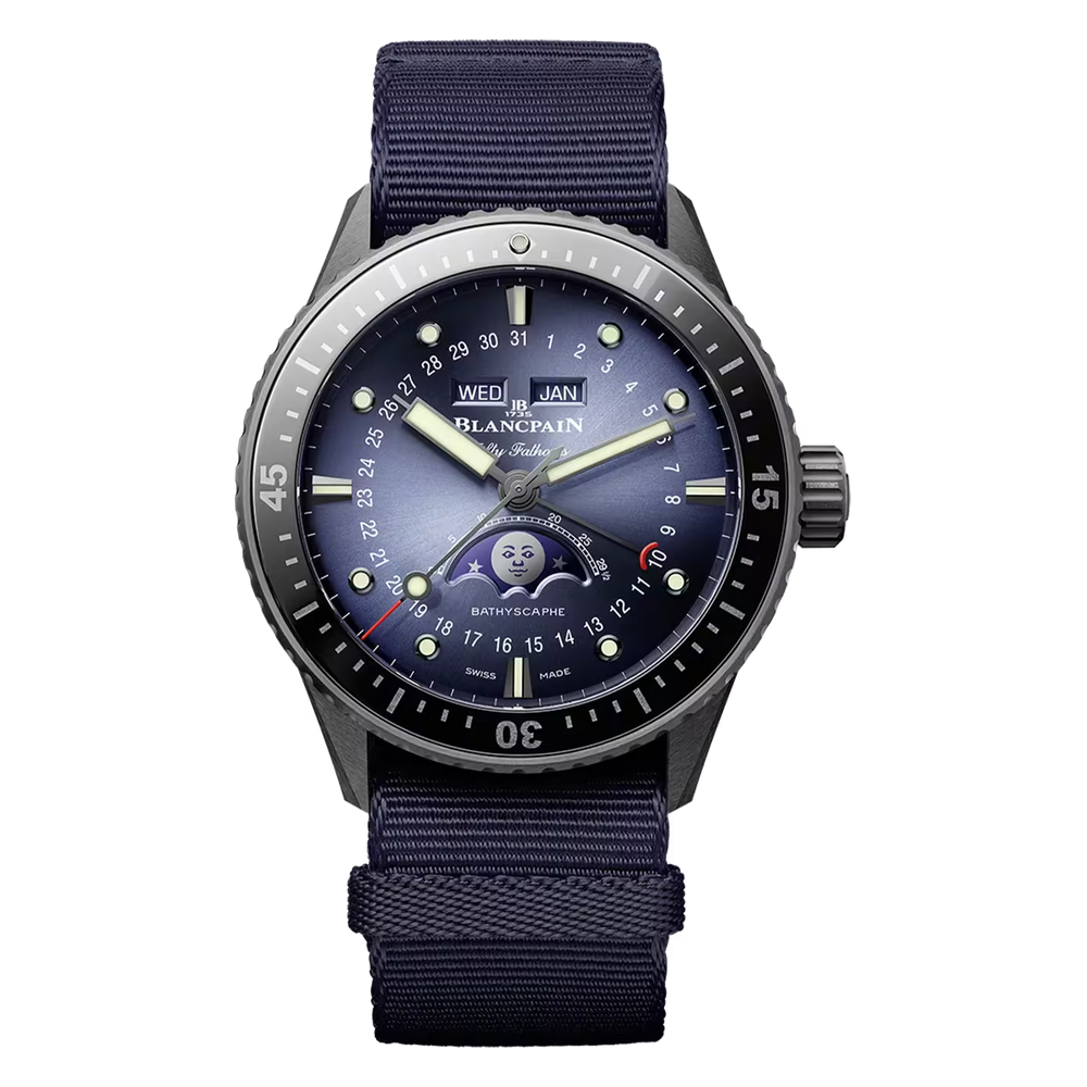 Fifty Fathoms Bathyscaphe Quantième Complet Phases de Lune