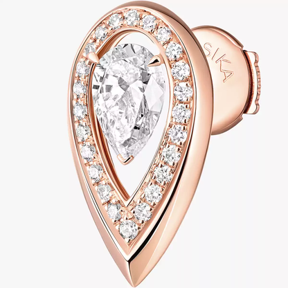 Fiery 0,25 kt Ohrringe Diamant Roségold