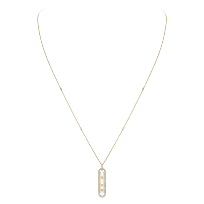 Move 10th SM Necklace Yellow Gold Diamond Necklace