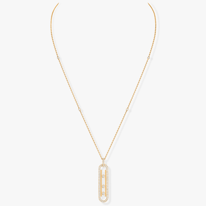 Move 10th SM Necklace Yellow Gold Diamond Necklace
