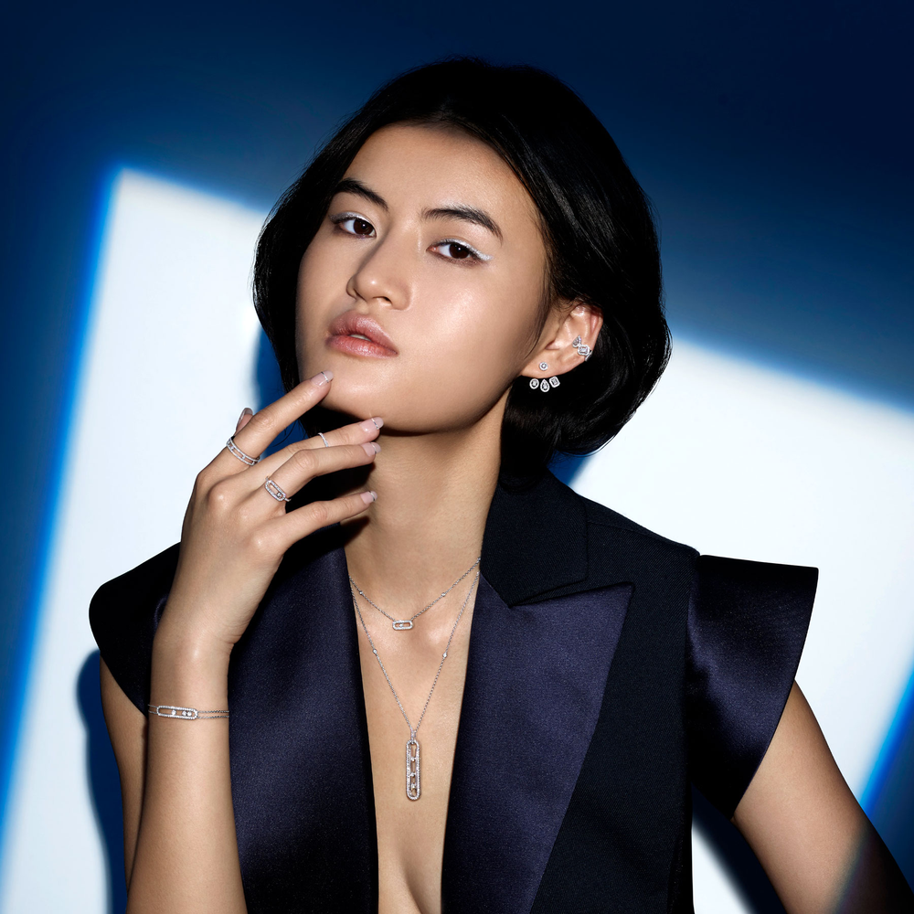 Move 10th SM Necklace Yellow Gold Diamond Necklace