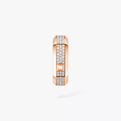 Mono boucle d'oreille Moderniste pavée, moyen modèle