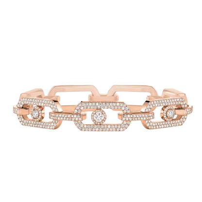 So Move XL Pavé Pink Gold Diamond Bracelet