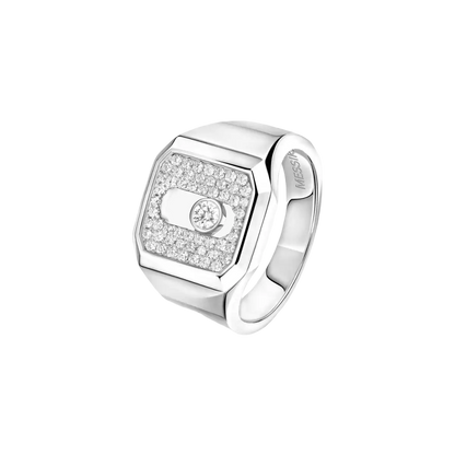 Move Joaillerie pavé signet ring