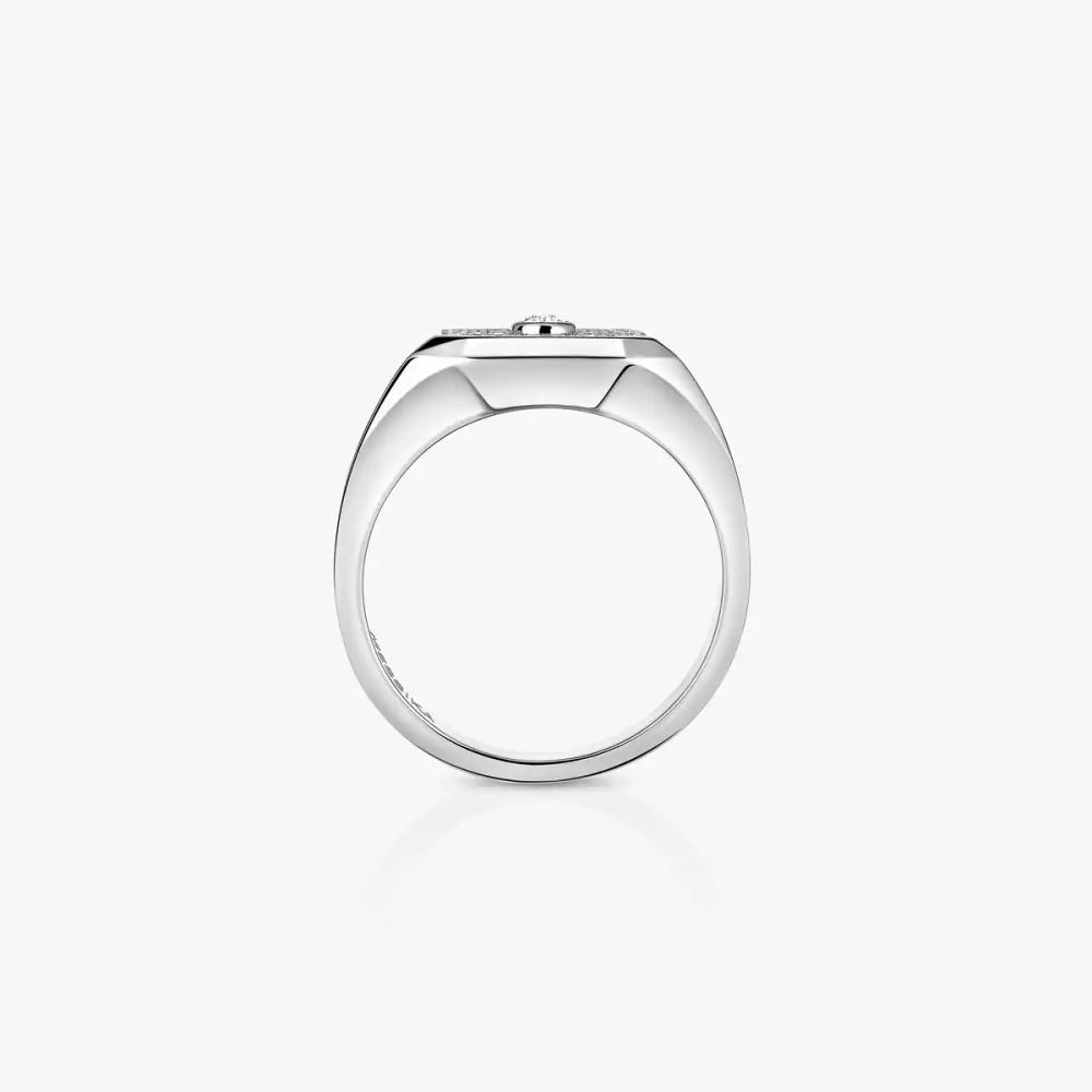 Move Joaillerie pavé signet ring