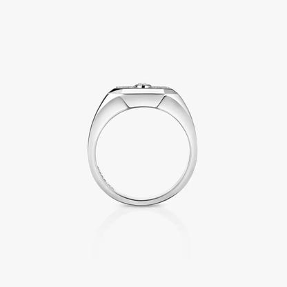 Move Joaillerie pavé signet ring