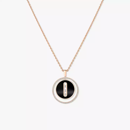Collier onyx or rose Lucky Move MM Collier Diamant Or Rose