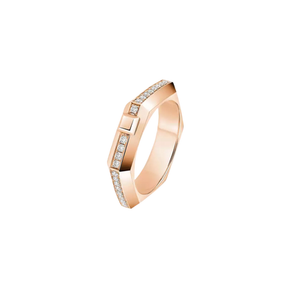 Moderniste Ring mit Diamanten ausgefasst, kleines Modell
