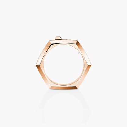 Moderniste Ring mit Diamanten ausgefasst, kleines Modell