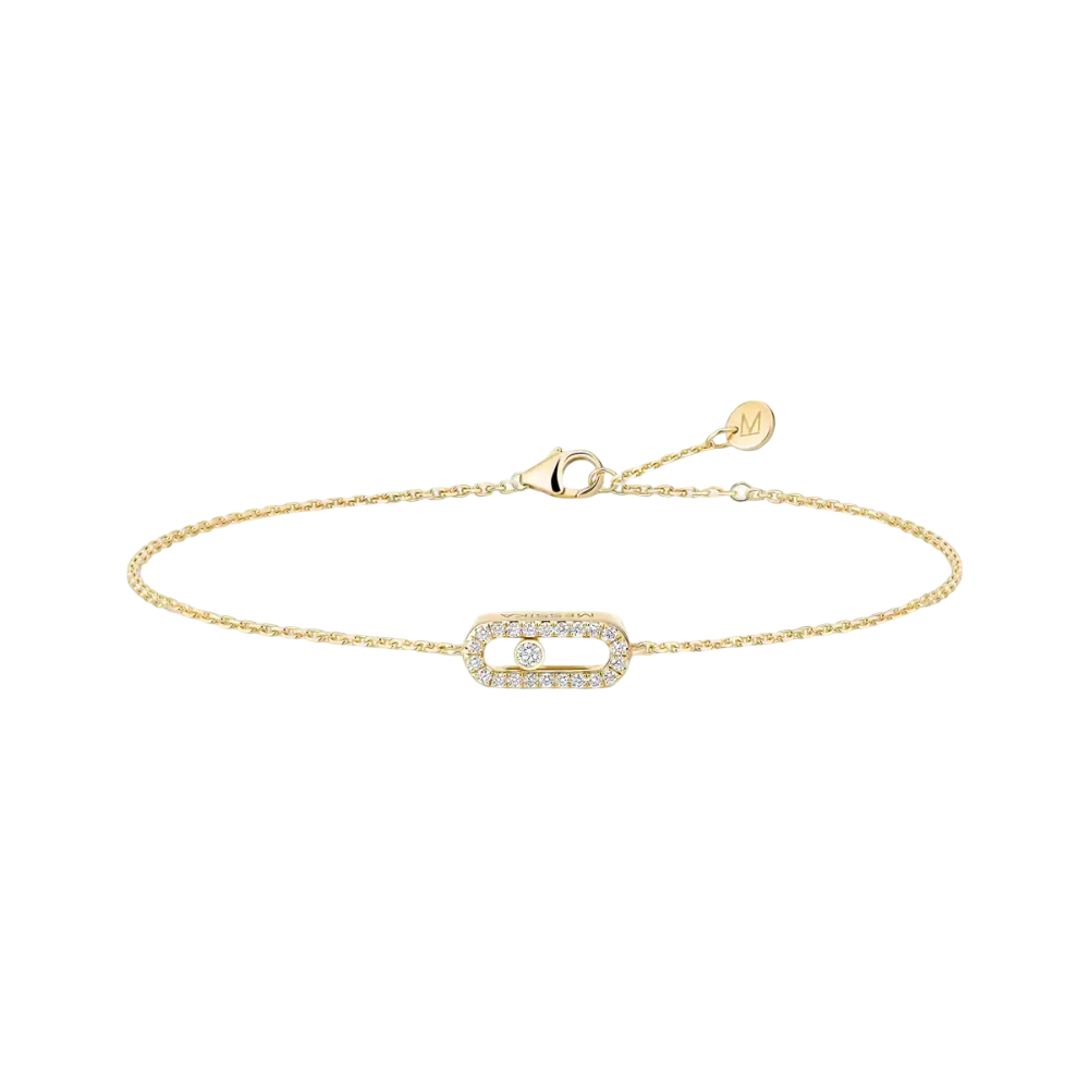 Mit Diamanten ausgefasstes Messika CARE(S) Armband Armband Diamant Gelbgold