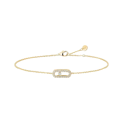 Mit Diamanten ausgefasstes Messika CARE(S) Armband Armband Diamant Gelbgold
