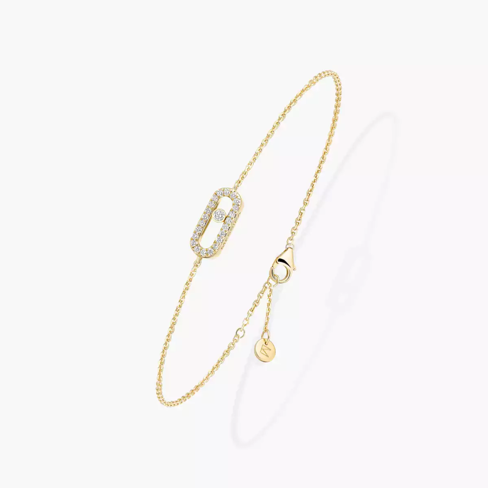 Mit Diamanten ausgefasstes Messika CARE(S) Armband Armband Diamant Gelbgold