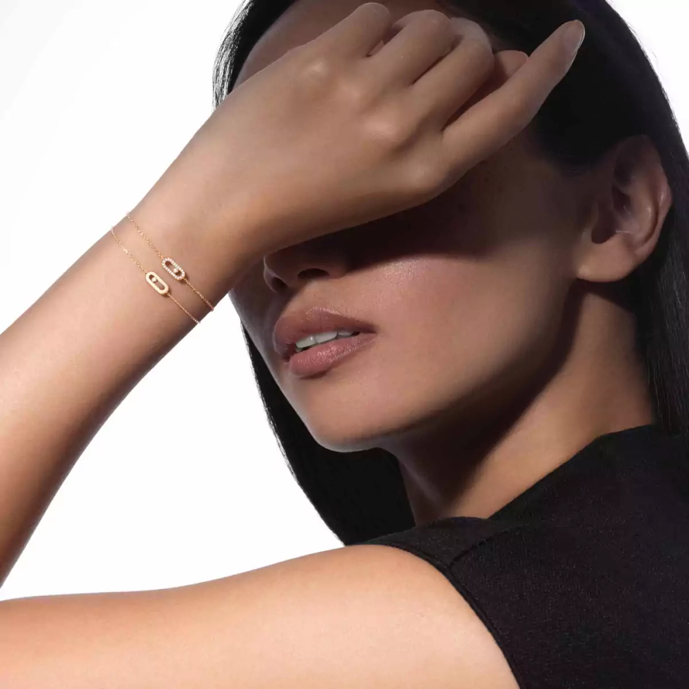 Move Uno Armband mit Diamanten ausgefasst, Mini-Modell