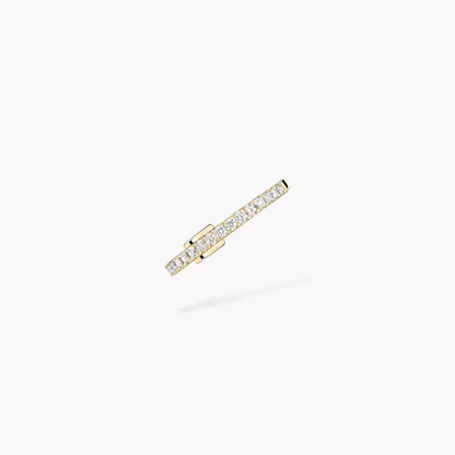 Einzelner Gatsby Ohrclip mittleres Ohr Ohrringe Diamant Gelbgold