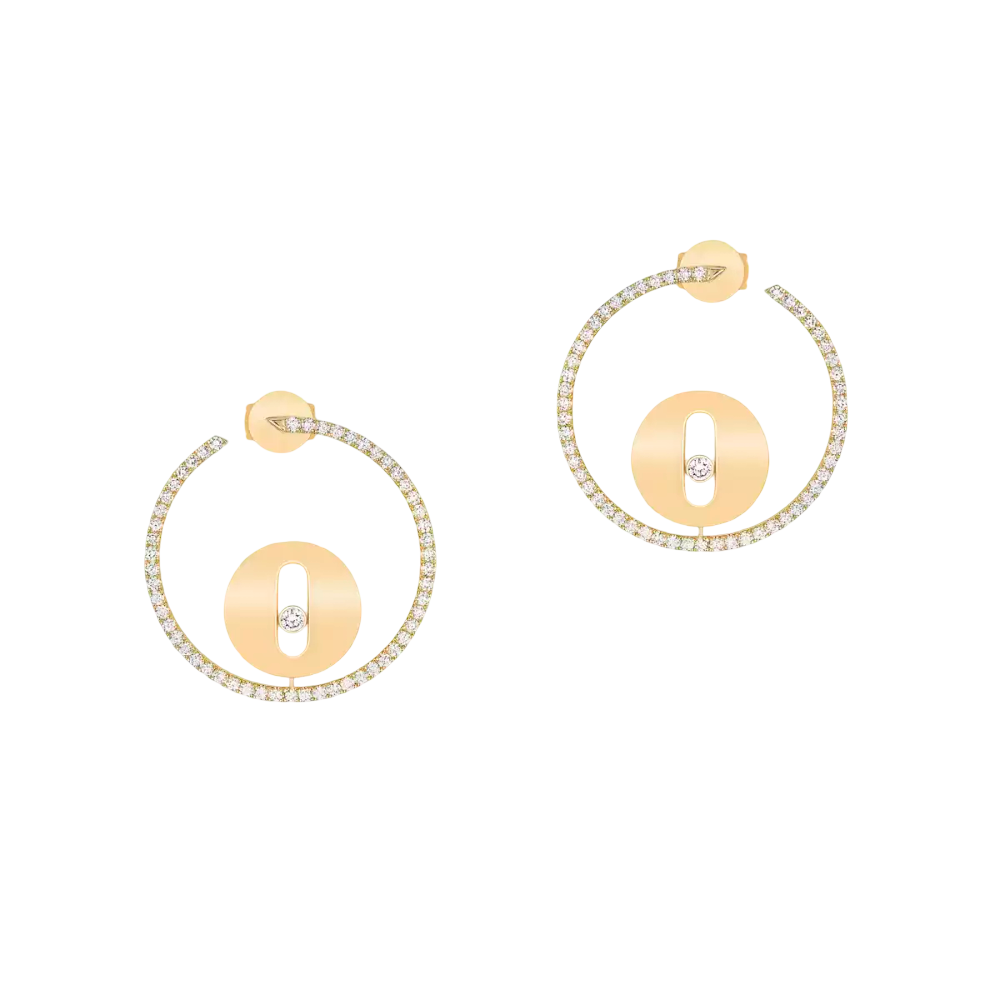 Créoles Lucky Move SM Yellow Gold Diamond Earrings