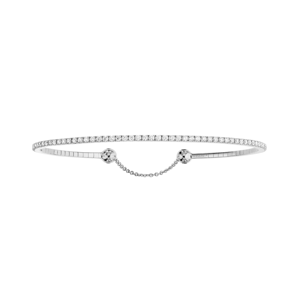 Skinny 0.80ct White Gold Diamond Bracelet