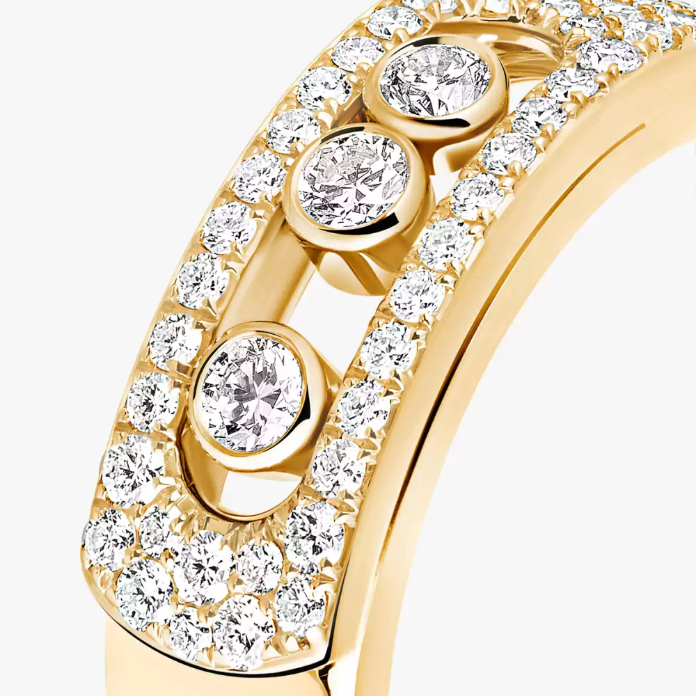 Move Noa Pavé Yellow Gold Diamond Ring