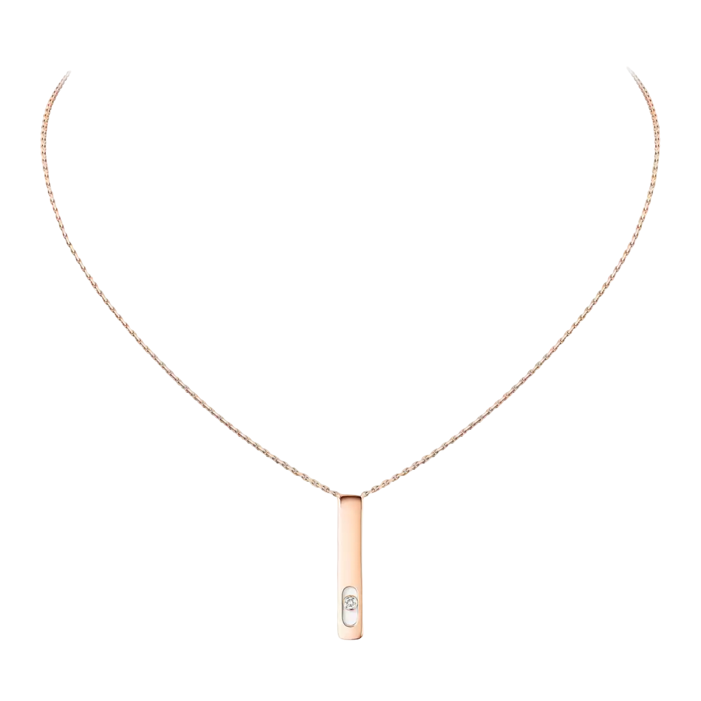 My First Diamond necklace Pink Gold Diamond Necklace