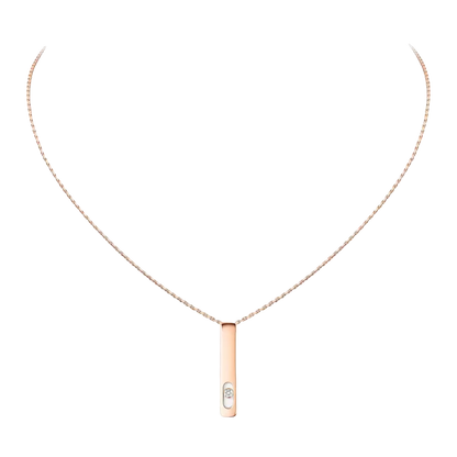 My First Diamond necklace Pink Gold Diamond Necklace