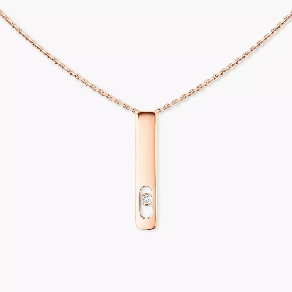 My First Diamond necklace Pink Gold Diamond Necklace