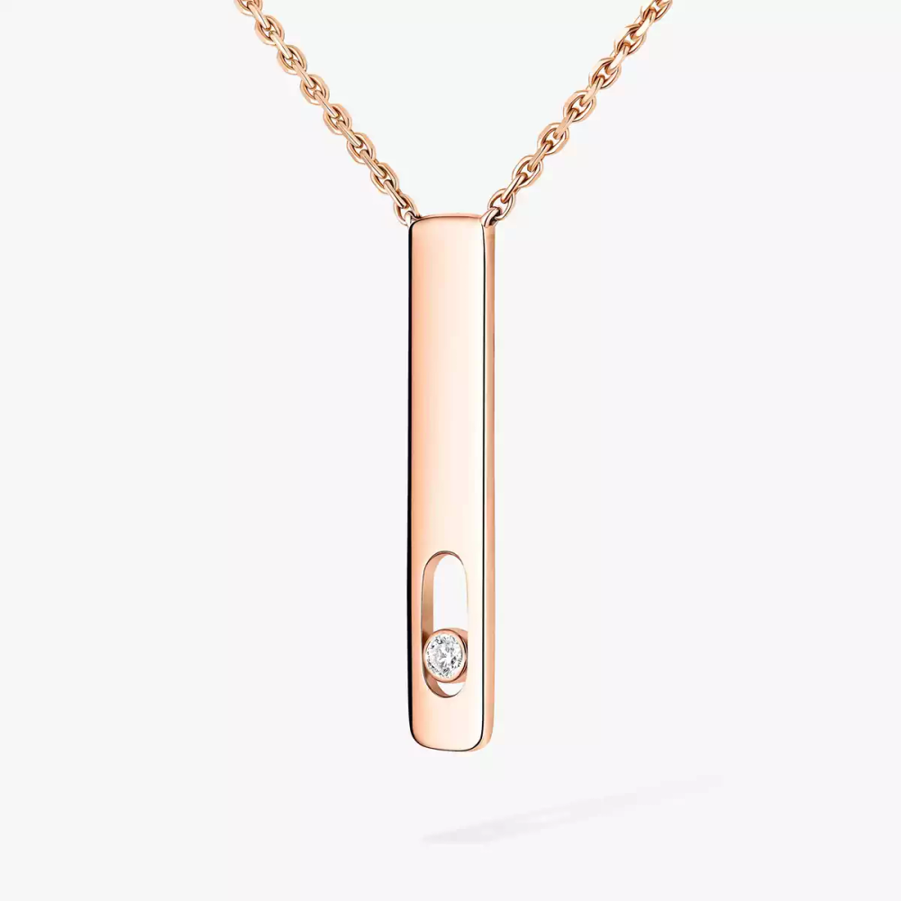 My First Diamond necklace Pink Gold Diamond Necklace