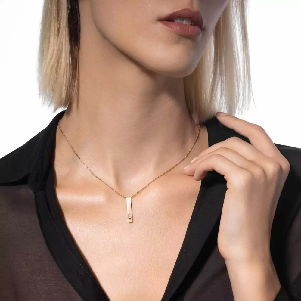 Collier My First Diamond Collier Diamant Or Rose