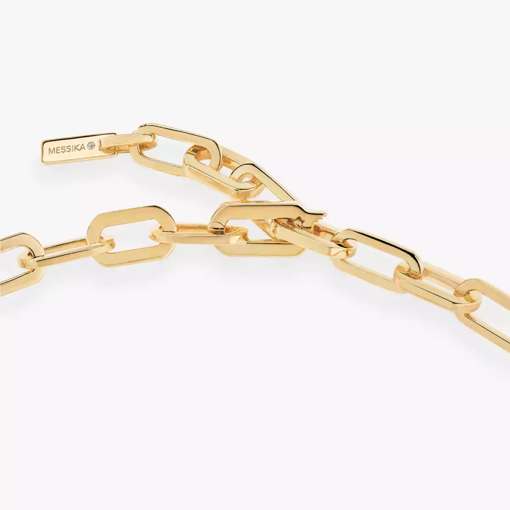 Move Link half pavé necklace