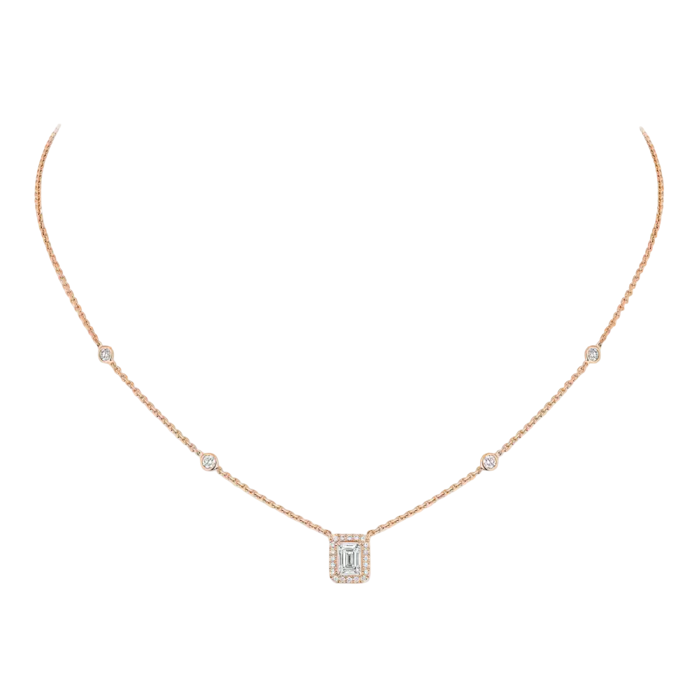 Joy emerald-cut diamond necklace